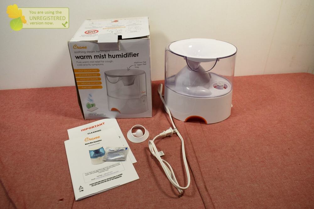 Crane Warm Mist Humidifier with Soothing Steam Treatment